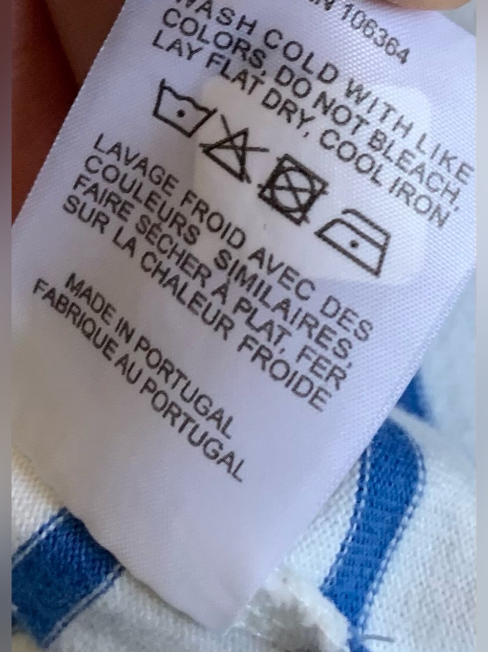Kule The Striped Modern Long Top White Royal Blue Size Small - Picture 7 of 7